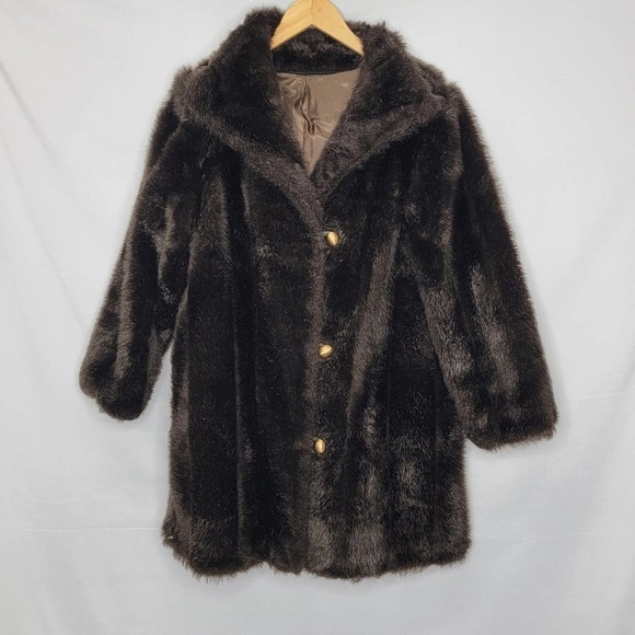 DARK Brown almost Black Mid Length Vintage fur - Picture 5 of 16
